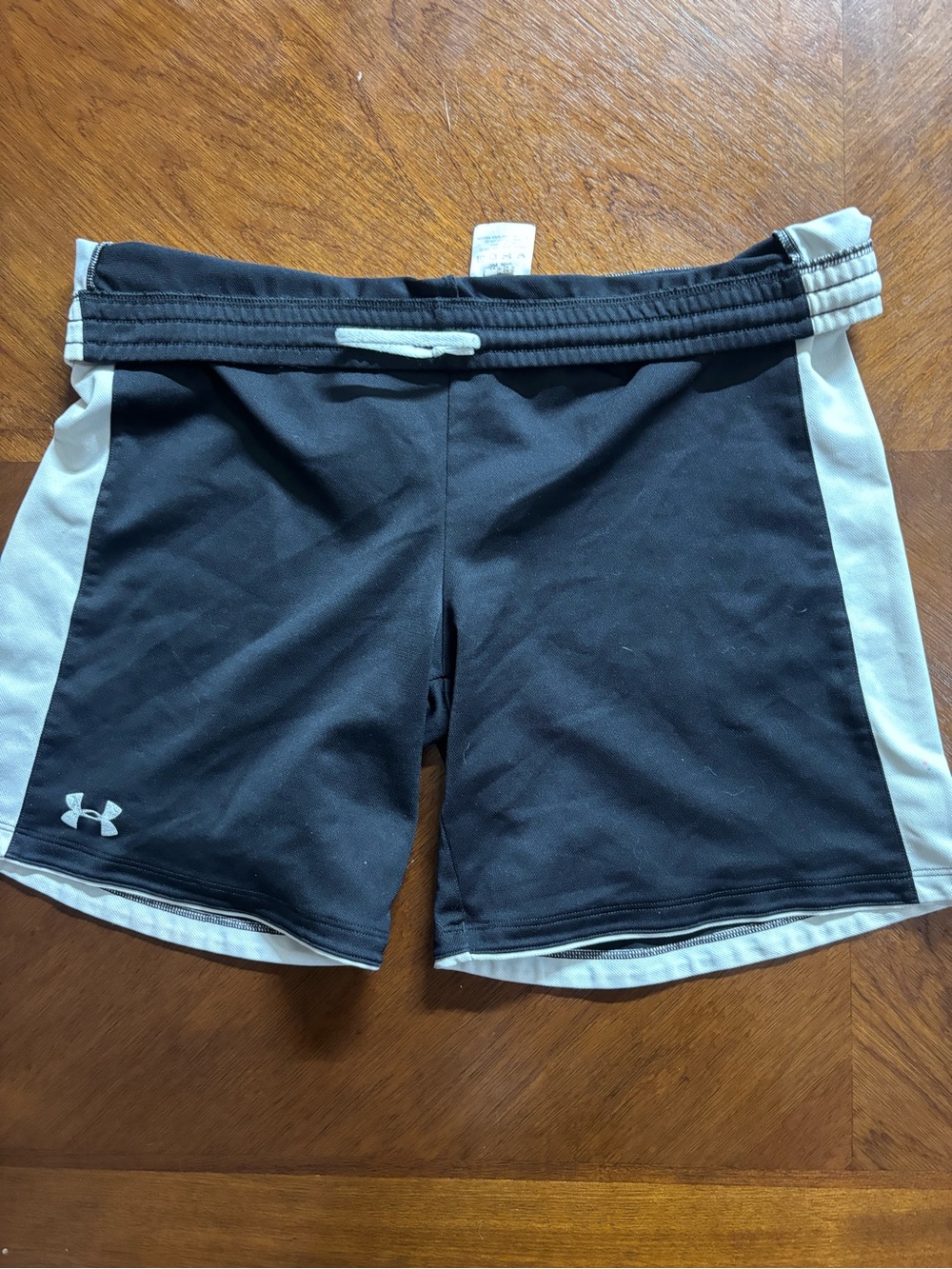 Under Armour Black Shorts with White Side Panels